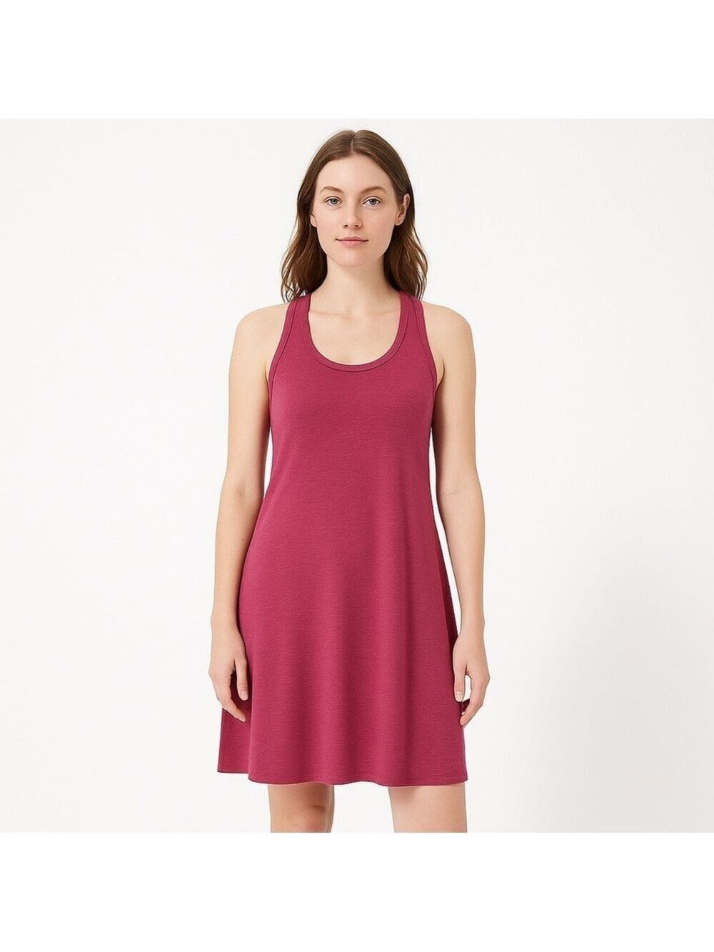 Reitmans fuchsia racerback summer dress viscose beach resort lounge wear medium